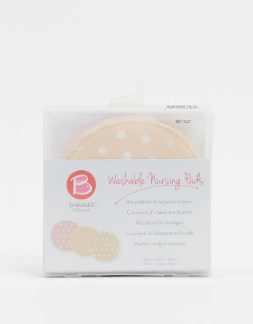 Pack de 3 almohadillas de lactancia lavables de Bravado