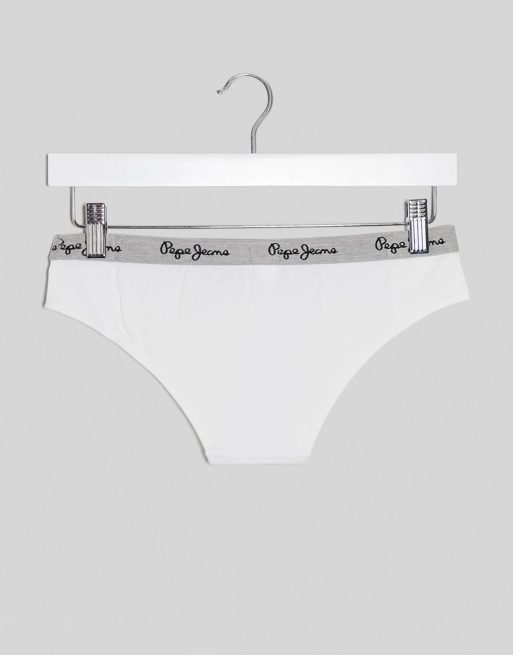 Pack de 3 bragas en blanco de Pepe Jeans ASOS