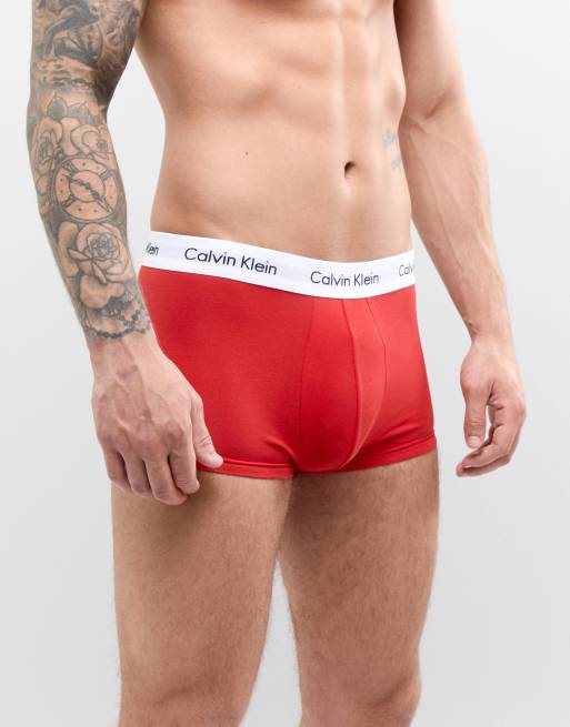 Pack de 3 calzoncillo de talle bajo de algodón elástico de Calvin Klein, 4 de 4