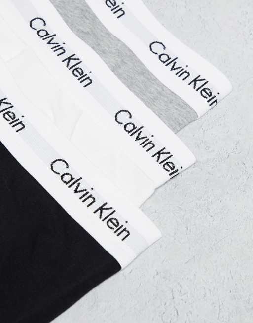 Pack de 3 calzoncillo multicolor de talle bajo de algodón elástico de Calvin Klein, 3 de 4