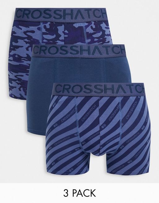 Pack de 3 calzoncillos azules Seavey de Crosshatch | ASOS