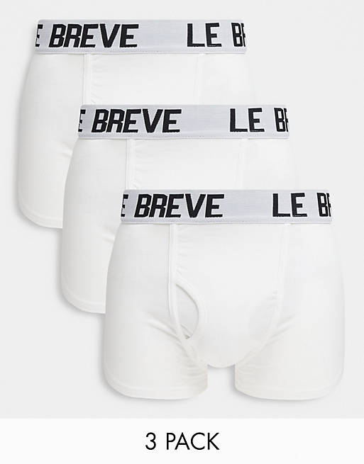 Pack de 3 calzoncillos blancos de Le Breve