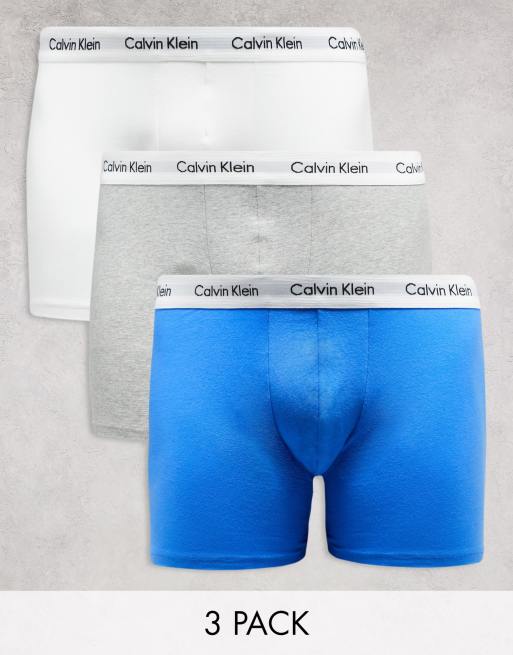 Pack de 3 calzoncillos bóxer de varios colores de algodón elástico de Calvin Klein Plus