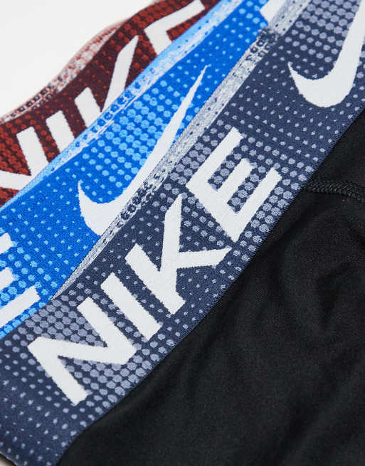 Pack de 3 calzoncillos bóxer negros con cinturillas en contraste Dri-FIT Essential Microfibre de Nike, 3 de 3