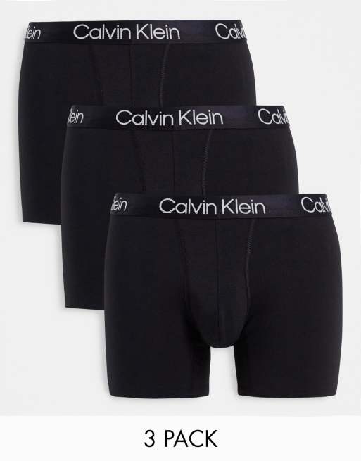 Pack De 3 Calzoncillos Hombre Negro Calvin Klein - Compra Ahora