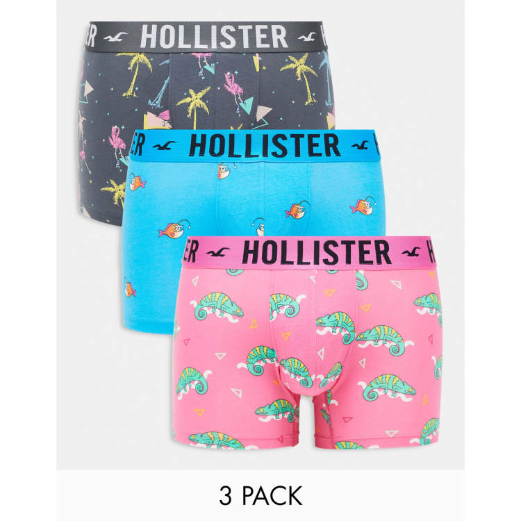 Pack de 3 calzoncillos de color con estampados de Hollister | CamaragrancanariaShops