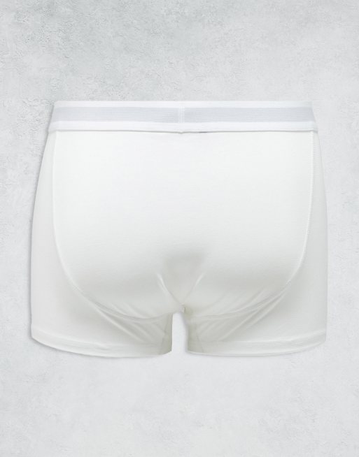 Pack de 3 calzoncillos de color negro, blanco y gris jaspeado con cinturillas blancas de Topman, 2 de 4
