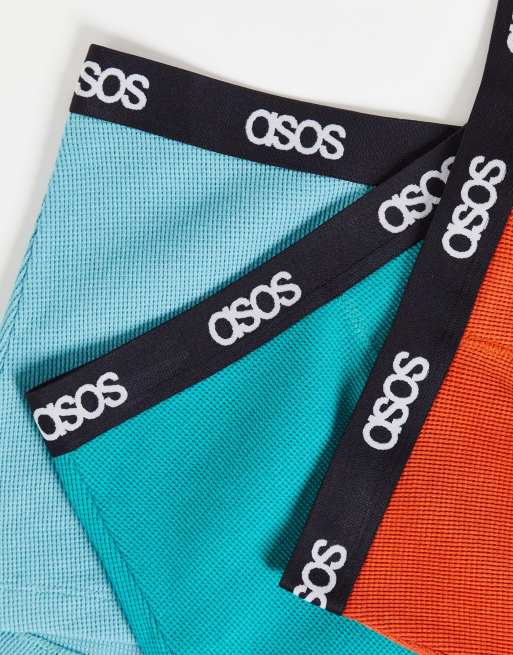 Pack de 3 calzoncillos de colores llamativos de punto de arroz de ASOS DESIGN, 3 de 4