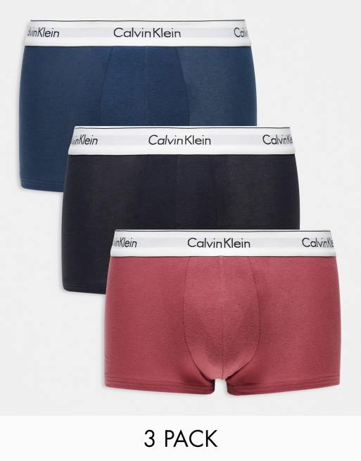 Pack de 3 calzoncillos de varios colores de algodón de Calvin Klein 