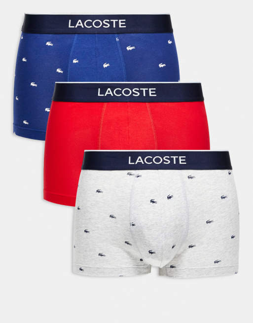 Pack de 3 calzoncillos de varios colores de Lacoste 