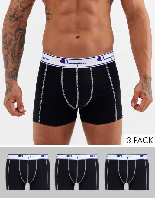 Pack de 3 calzoncillos en negro Legacy de Champion ASOS