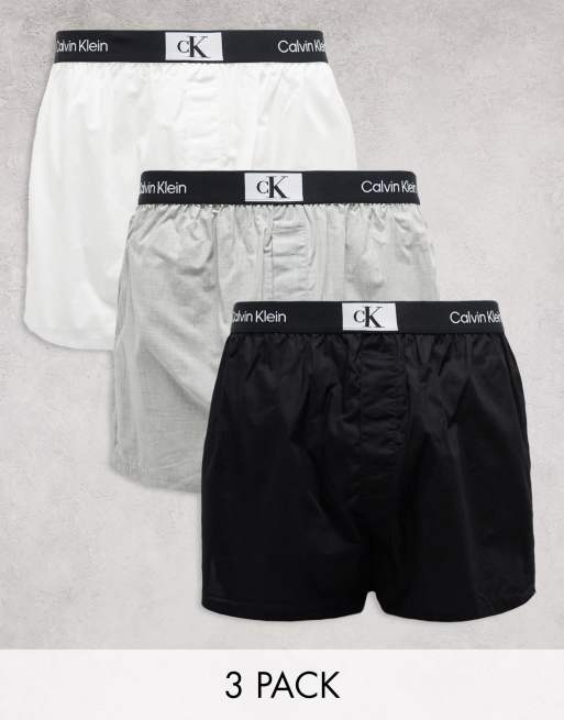 Pack de 3 calzoncillos estilo bóxer de varios colores CK96 de Calvin Klein 