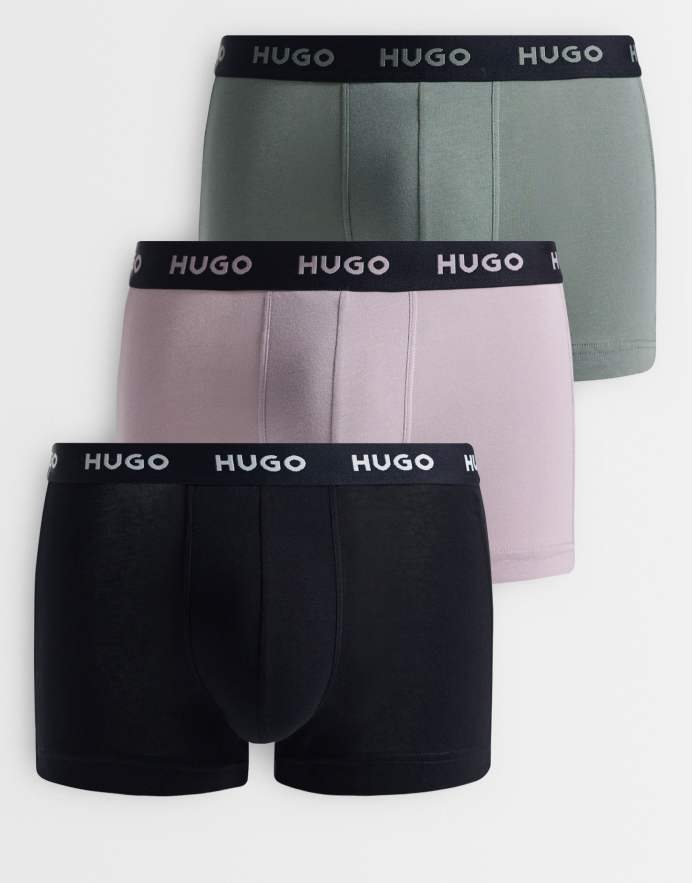 Hugo Red Pack de 3 calzoncillos grises de