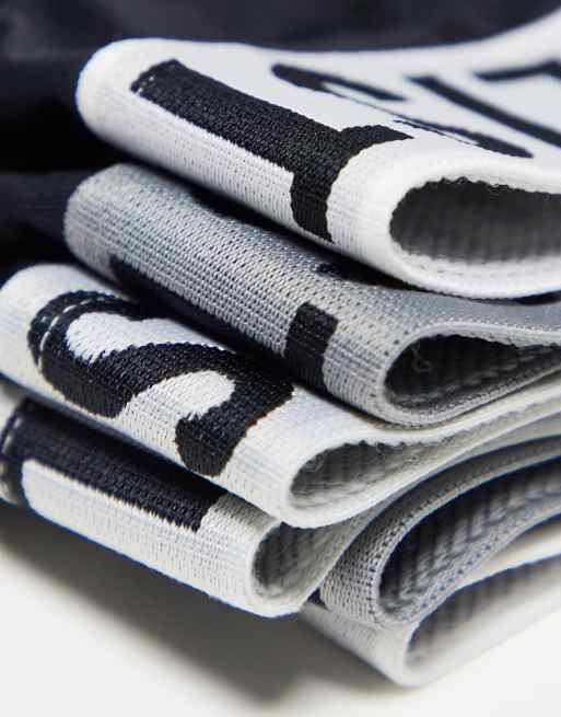 Pack de 3 calzoncillos largos negros con cinturilla del logo Active de Hollister, 3 de 4