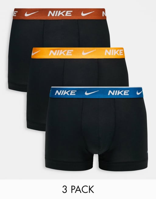 Pack de 3 calzoncillos multicolores de algodón elástico Dri-FIT de Nike