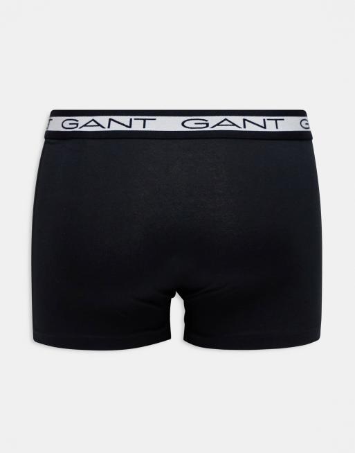 Pack de 3 calzoncillos negros con logo en la cinturilla de Gant, 3 de 4