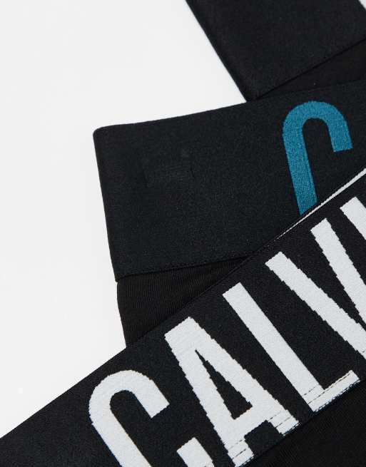 Pack de 3 calzoncillos negros con logo en la cinturilla Intense Power de Calvin Klein, 4 de 4