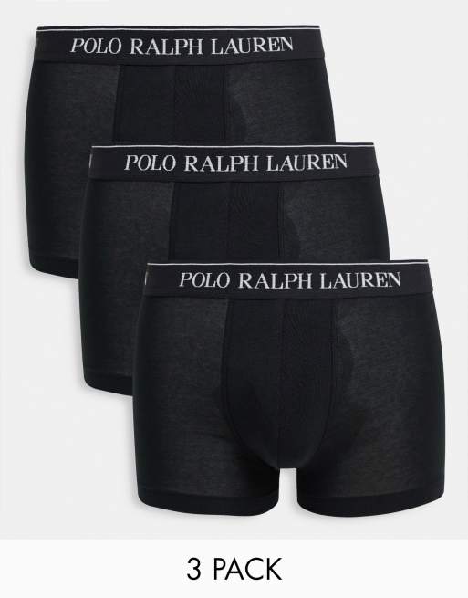 Pack de 3 calzoncillos negros de Polo Ralph Lauren