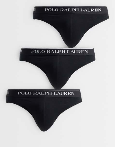Pack de 3 calzoncillos slip negras de talle bajo de Polo Ralph Lauren - view 1