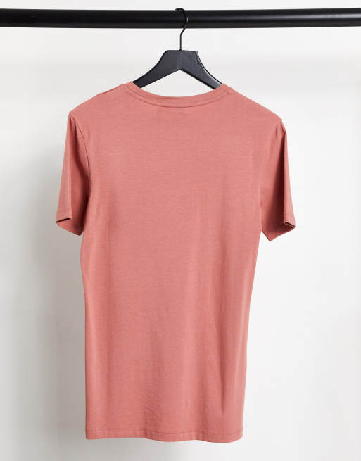 Pack de 3 camisetas ajustadas de color caqui, rosa y negro con cuello redondo de ASOS DESIGN, 2 de 4
