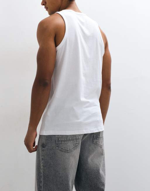 Pack de 3 camisetas blancas de tirantes básicas de Jack & Jones, 4 de 5