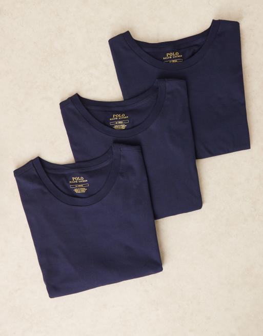 Pack de 3 camisetas de color azul marino de Polo Ralph Lauren, 6 de 6