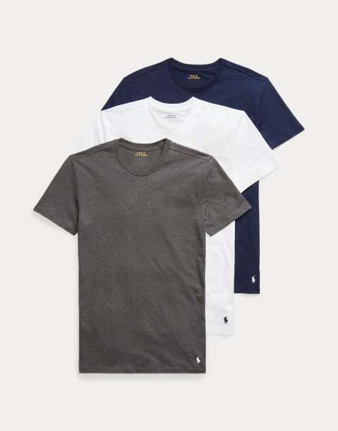 Pack de 3 camisetas de color gris, blanco y azul marino de Polo Ralph Lauren - view 1