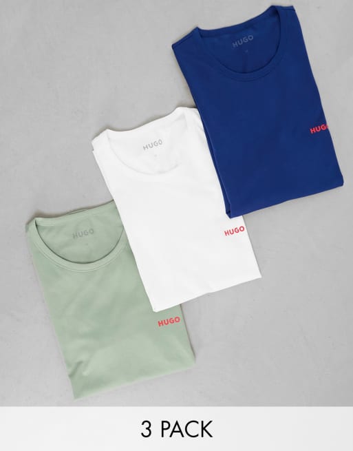 Pack de 3 camisetas de varios colores de HUGO Bodywear