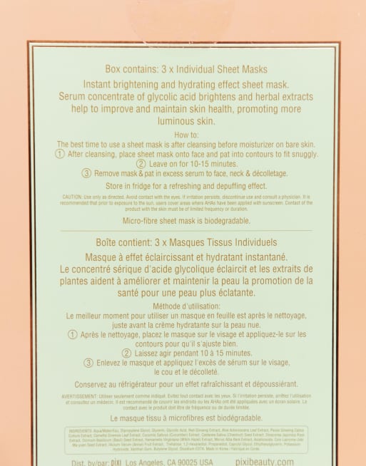 Pack de 3 mascarillas de papel Glow Boost de Pixi, 2 de 4