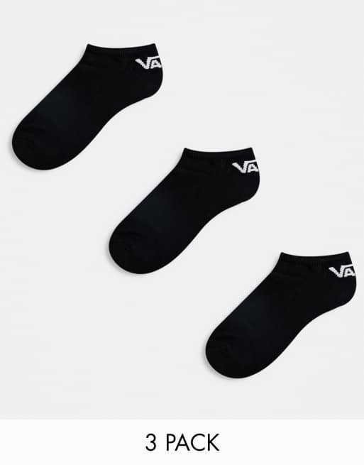 Pack de 3 pares de calcetines bajos negros de Vans Classic