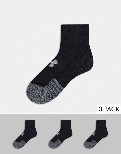 Pack de 3 pares de calcetines bajos negros Heatgear de Under
