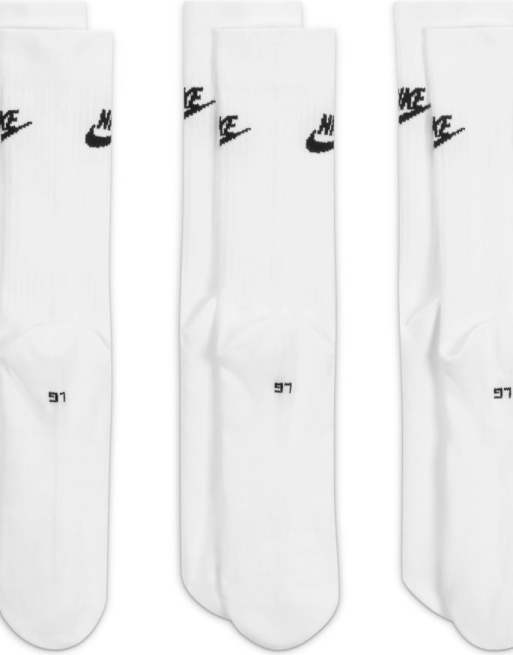 Pack de 3 pares de calcetines blanco Everyday Essential de Nike, 2 de 4