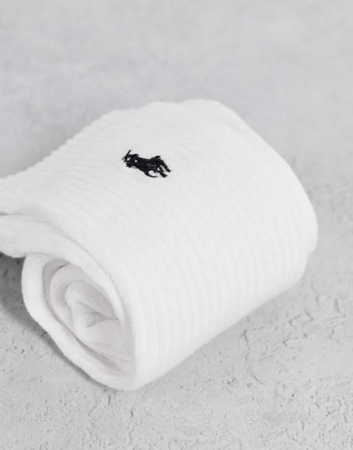 Pack de 3 pares de calcetines blancos de Polo Ralph Lauren, 3 de 4