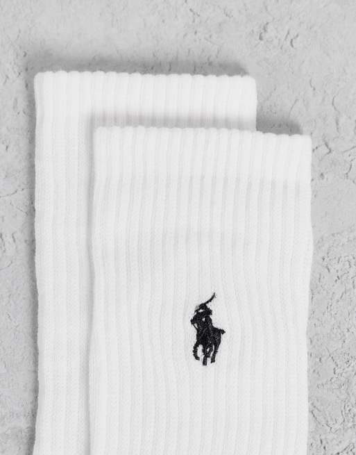 Pack de 3 pares de calcetines blancos de Polo Ralph Lauren, 4 de 4