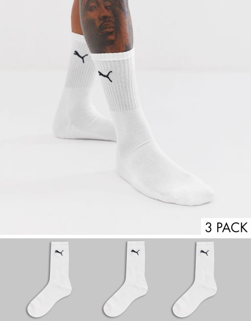 Pack de 3 pares de calcetines blancos de Puma