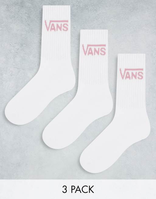Pack de 3 pares de calcetines blancos de Vans Classic 