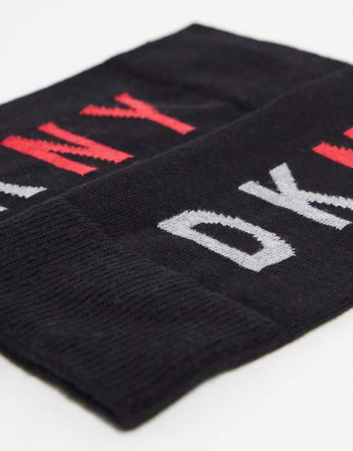 Pack de 3 pares de calcetines de color negro, rojo y azul estampados Dover de DKNY, 4 de 4