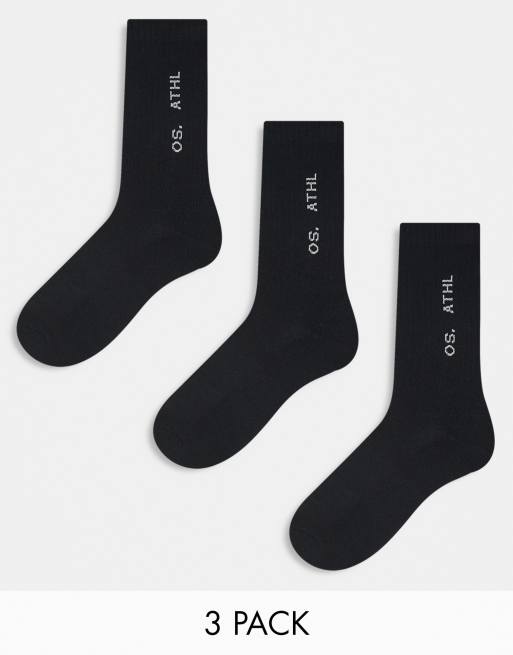 Pack de 3 pares de calcetines de tenis verde salvia de ONLY & SONS