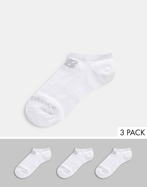 Pack de 3 pares de calcetines deportivos blancos de New Balance
