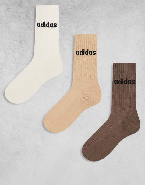 Pack de 3 pares de calcetines deportivos de colores neutros de adidas Training - view 1