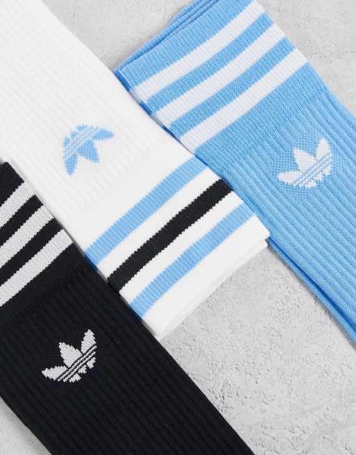 Pack de 3 pares de calcetines deportivos de varios colores con tr bol y tres rayas de adidas Originals