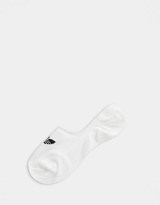 estómago Leonardoda Norma Pack de 3 pares de calcetines invisibles en blanco de adidas Originals |  ASOS