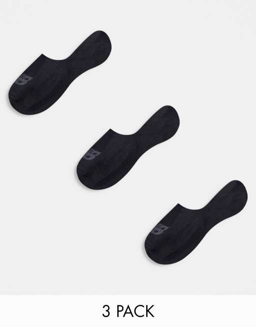 Pack de 3 pares de calcetines invisibles negros de New Balance