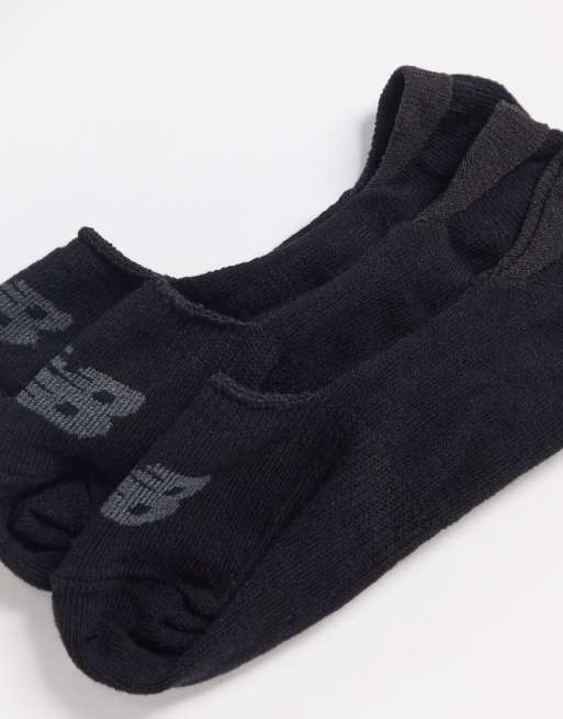 Pack de 3 pares de calcetines invisibles negros de New Balance, 2 de 3