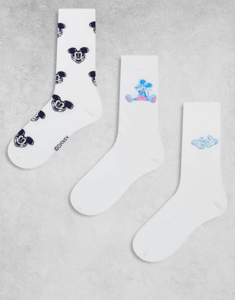 Pack de 3 pares de calcetines multicolores con diseño de Mickey Mouse de Disney de ASOS DESIGN - view 1