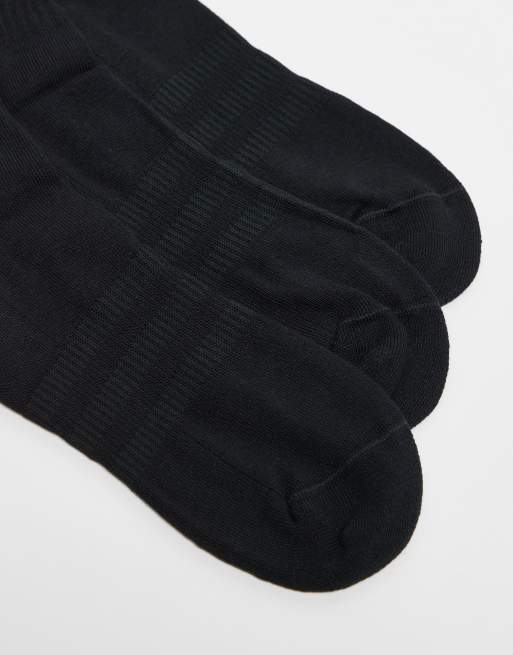 Pack de 3 pares de calcetines negros deportivos de adidas Training, 3 de 3