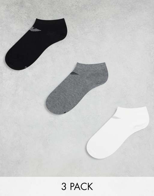 Pack de 3 pares de calcetines tobilleros de varios colores de Emporio Armani Bodywear