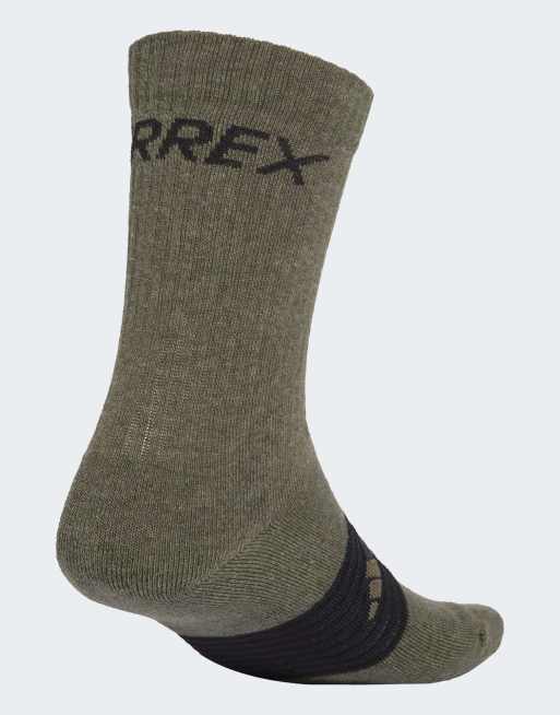 Pack de 3 pares de calcetines verde oliva y naranja impacto pálido Terrex Multi de adidas, 2 de 3