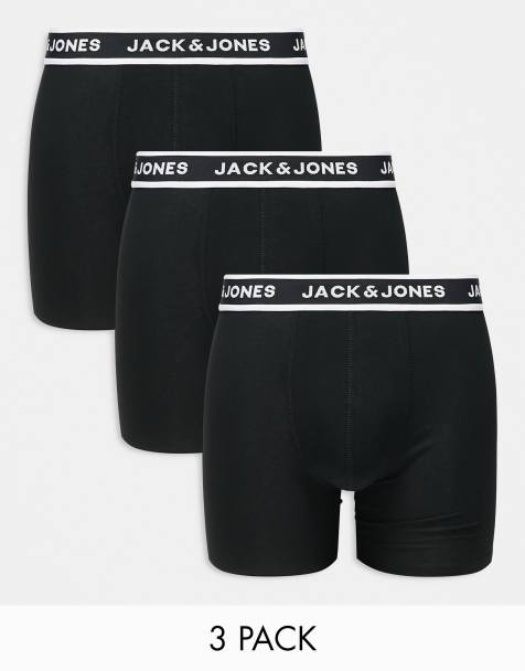 Pack de 3 pares de calzoncillos negros largos de Jack & Jones - view 1