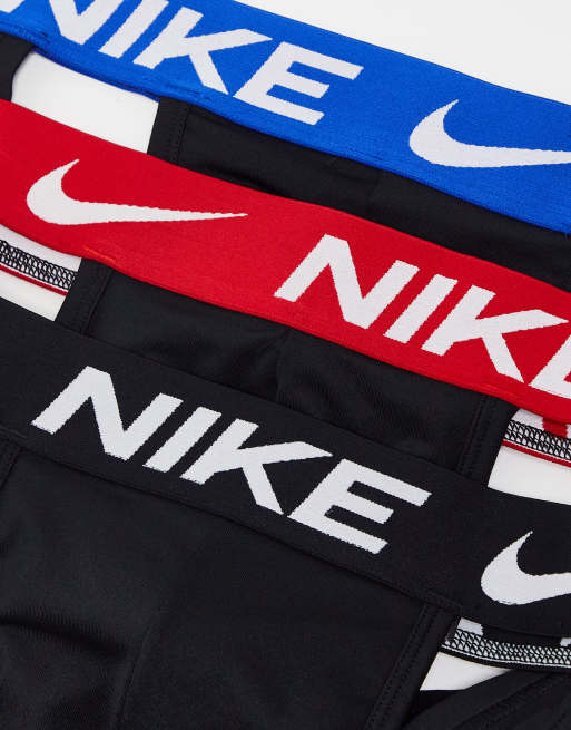 Pack de 3 suspensorios negros básicos con cinturilla de colores de microfibra Dri-FIT de Nike, 4 de 4